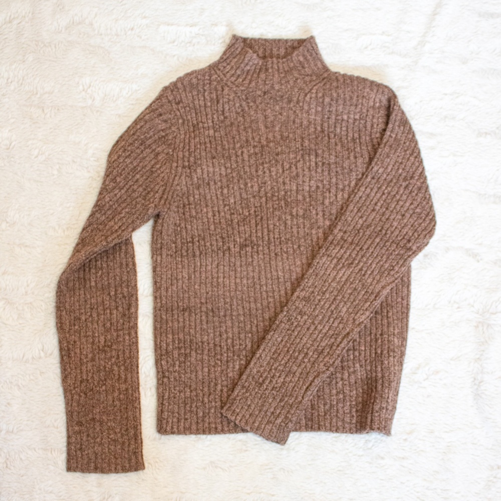 Chunky Knit Mock Neck Turtleneck Sweater